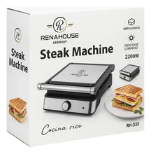 Asador Plancha Parrilla electrica Doble 2200w Antiadherente