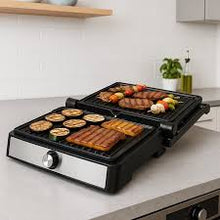 Asador Plancha Parrilla electrica Doble 2200w Antiadherente