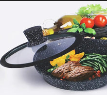 Sartén Antiadherente En Mármol Tapa De Vidrio 18 cm Renahouse