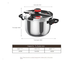 Olla Presión Acero Inoxidable 7 Litros Tipo Perilla 304 de Renahouse