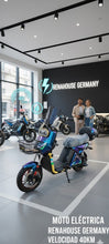 Moto Eléctrica para 2 personas con cesta y baúl Renahouse Germany