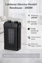 Calefactor Eléctrico Portátil de Renahouse -2000W