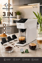 Cafetera Multicápsula 3 en 1 Renahouse Germany – Panel Táctil y 20 Bares